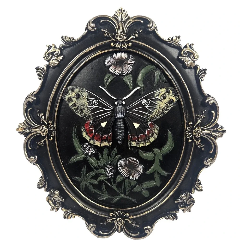 Unbranded Moth Wall Art Decor Adults Medium Black New Gothic Victorian Halloween